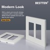 BESTTEN (5 Pack) USWP4 Matte White Series Screwless Wall Plate,