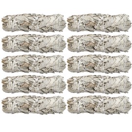 Bulk White Sage Smudge Sticks (10 Pack) | Wholesale Premium Sage Bundles | Burn for Cleansing, Smudging, Removal of Negative Energy from House/Office, Stress Relief | Sustainably Grown