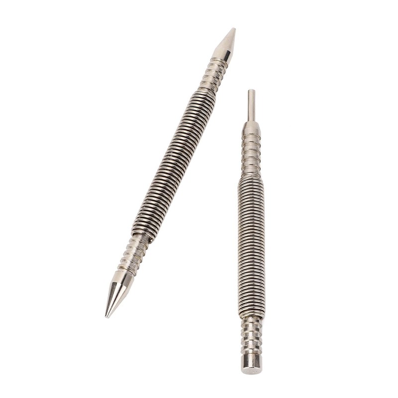 Dual Head Nail Setter Hinge Pin Punch Set Metal Spring