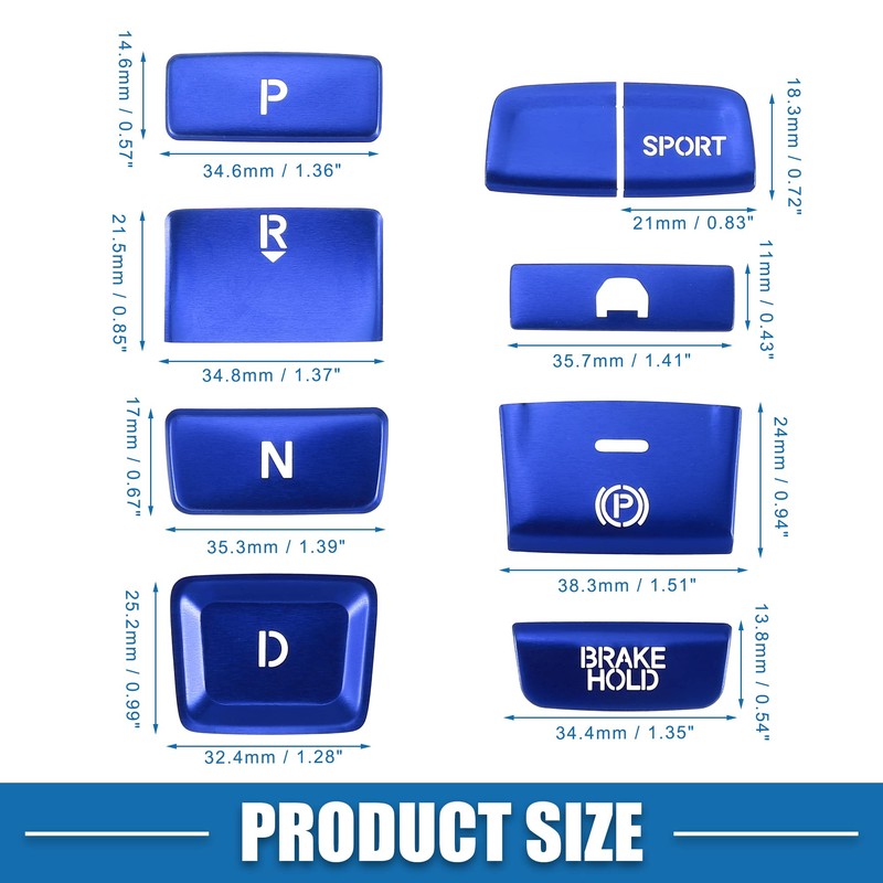 A ABSOPRO Gear Shift Panel Electronic Handbrake Button Cover Trim