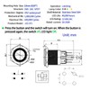 22mm Latching Push Button Switch 12V DC/AC Power Switch SPDT