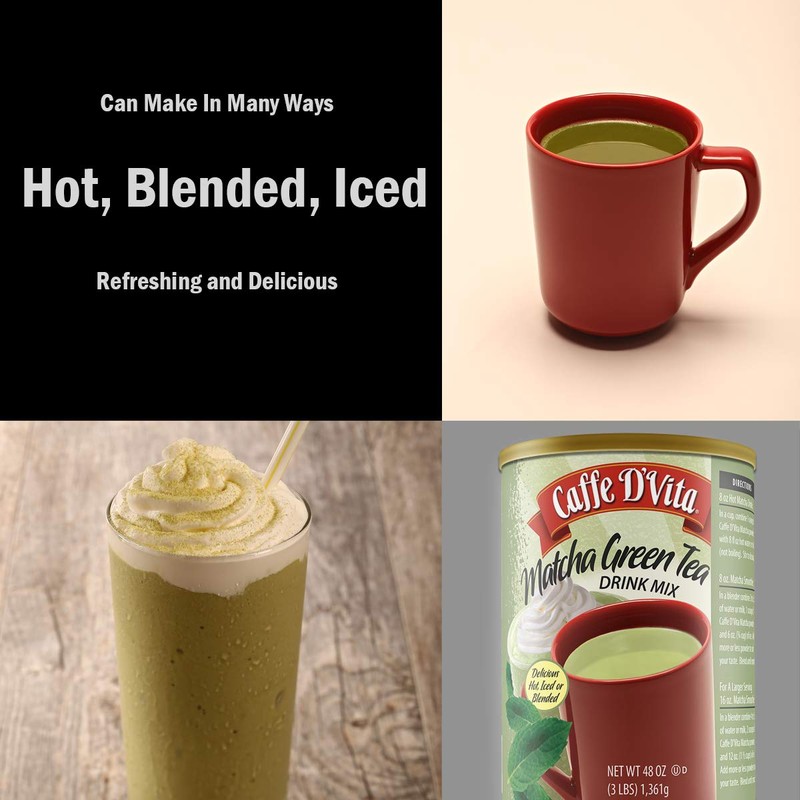 Caffe D'Vita Matcha Green Tea Drink Mix 3 lb. (48