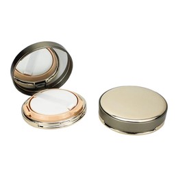 Empty Air Cushion Puff Box, Portable Make Up Powder Container Case DIY Cushion Foundation Case Cosmetic Makeup Case BB CC Sun Cream Container (gold)