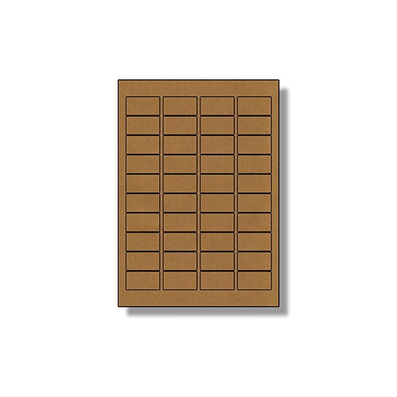 Label Planet® 40 Per Sheet, 5 Sheets (200 Brown Kraft