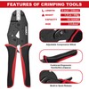 Sanuke Crimping Tool For Heat Shrink Connectors-AWG 22-10 Ratchet Wire