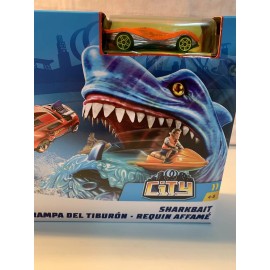 Hot Wheels City Sharkbait Car Jet Ski Launcher Shark Jump Die Cast Toys NIB New