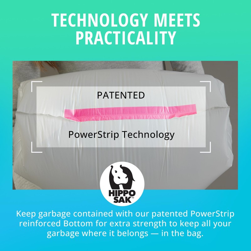 Hippo Sak - Plant Based Tall Kitchen Garbage Bags with