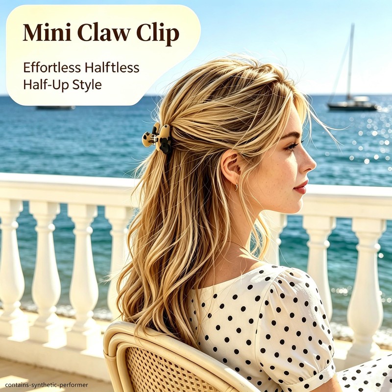 FSMILING 4CM Acetate Small Hair Clips Women Mini Claw Clips