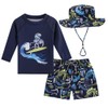 Baby Boys Swimsuit, 3-Piece Toddlers Swimsuit Trunk Long Sleeve Rashguard