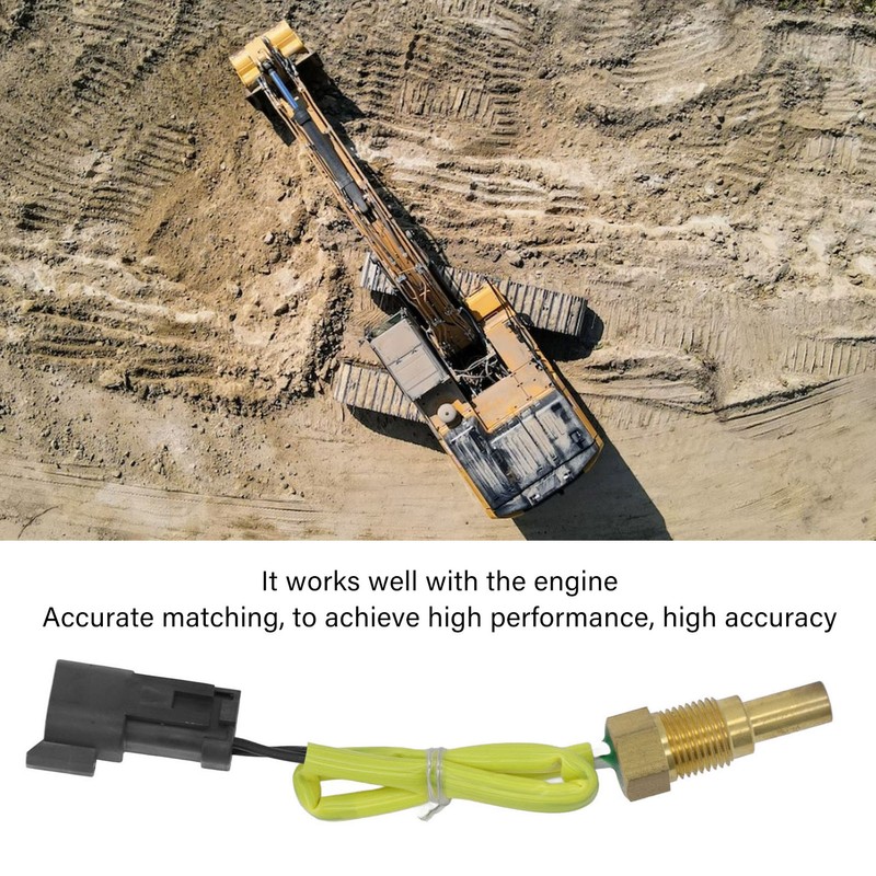 Water Temperature Sensor Brass Excavator Engine Temp Sensor 7861‑93‑3520 for