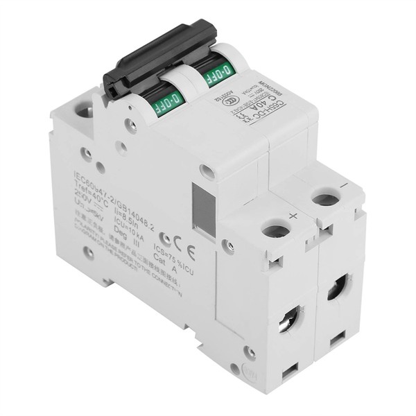 2P DC Circuit Breaker 40A 250V MCB Miniature Circuit Breaker