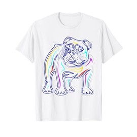 English Bulldog Lovers Shirts | Line Drawing Artsy Bulldog T-Shirt