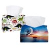2 Pack Tissue Box Cover Holder, Beautiful Dolphin Jumping Sea