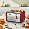 Roter Mond Countdown Stainless Steel 4 Slice Toaster with Bagel,