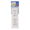 Ohm Electric 06-5389 Power Strip 4 Outlet Table Tap, White,