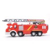 Mini Simulation Aerial Ladder Truck Model Vehicle Fire Fighting Car