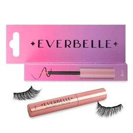 Everbelle Delineador Magnético de Larga Duración - 1 Líquido Negro Mate. Para Pestañas Postizas Magnéticas A Prueba de Agua (8ML c/u).