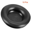 TOP-VIGOR 10Pcs 16mm Black Rubber Blanking Grommets Electrical Hole Wire