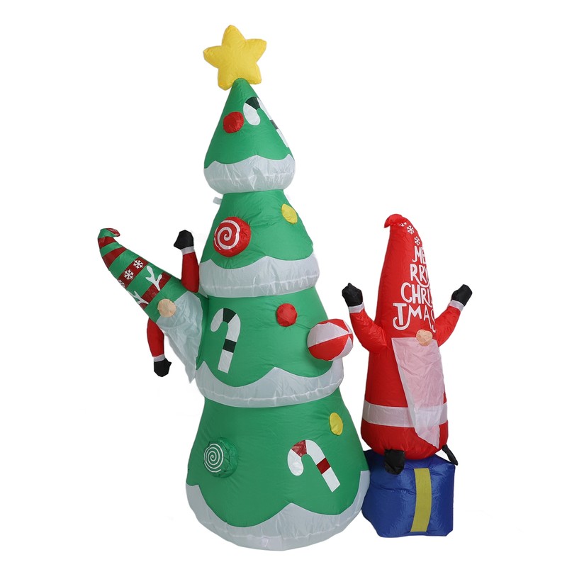 1.8m Dwarf and Christmas Tree Inflatable Decoration IP44 Christmas Outdoor