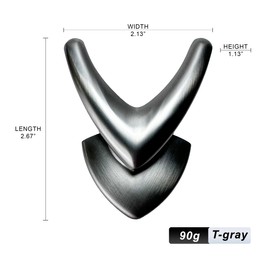 HUDSON BATH V-Hook Luxe Edition – Wall-Mounted Double Hook for Coats, Towels, Robes & Accessories – Alloy Metal, T-Gray Finish