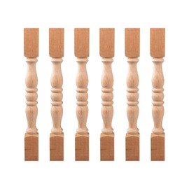 TCHOSUZ 12 Pack 9-2/5 Inch Unfinished Wooden Baluster Spindles, European Decorative Unpainted Wood Newel Post Handrail for DIY Staircase Furniture Woodworking Crafts Home Improvement
