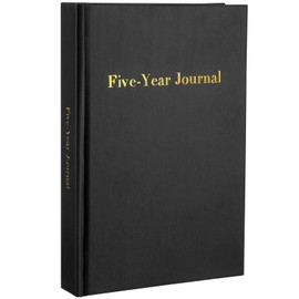 Resurhang Hard Cover 5 Year Journal 6 x 8.5 Inch 5 Year Memory Notebook Daily Journal, Yearly Undated Diary Life Planner Log Book Gifts for Men and Women (Black)