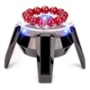 LED Jewelry Display Turntable Solar Powered Rotating Stand Blue Led