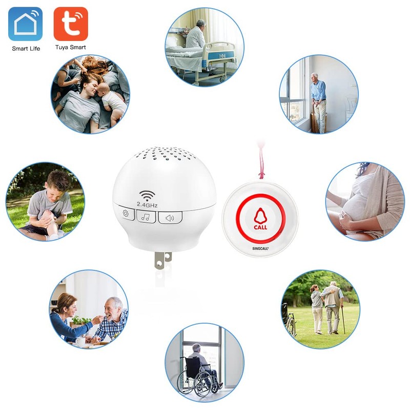 SINGCALL Tuya Wifi Smart SOS - Sistema inalámbrico de emergencia