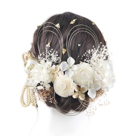 NANA Handmade Hair Ornament, Hydrangea, Kasumi Grass, Solar Rose, String Ribbon, Japanese Ball, Mizuhiki, Gold Leak, Cute, Coming-of-Age Ceremony, Shichi-Go-San Fireworks Festival, Yukata, Graduation