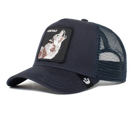 Goorin Bros. The Farm Adjustable Trucker Cap, Navy Lone Wolf, One Size