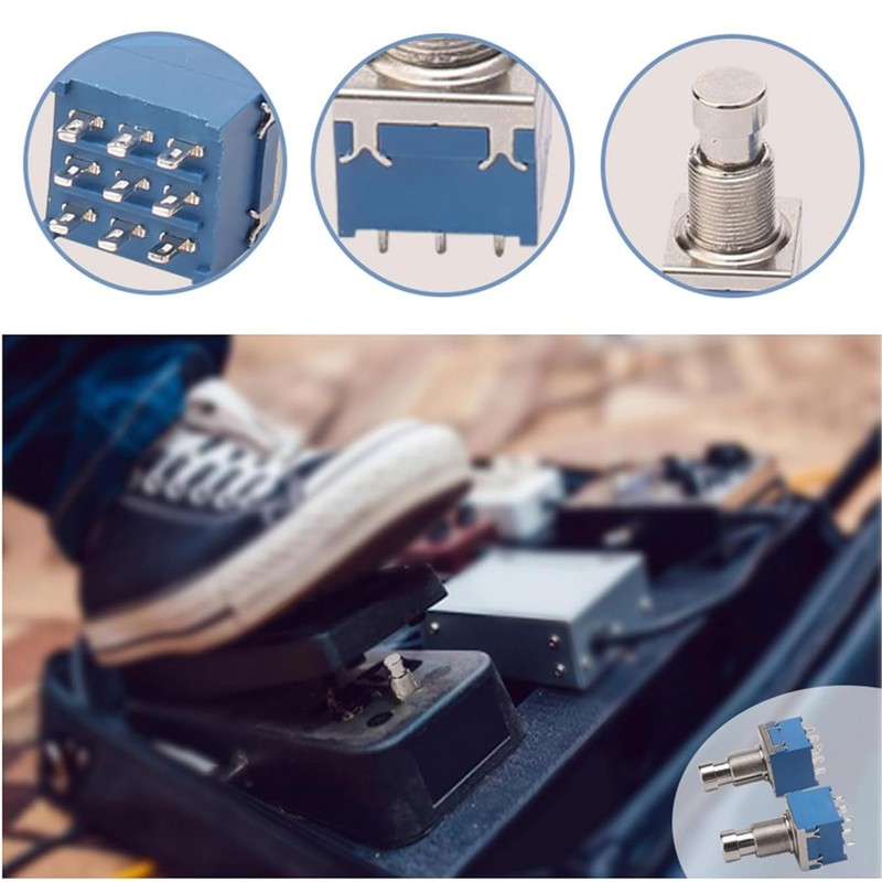 9-Pin 3PDT Guitar Effects Pedal Box Stomp,Foot Pedal Switch Stompbox,True