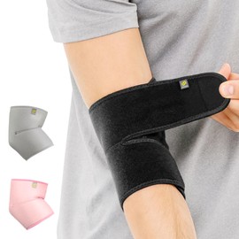 Bracoo Tutore Epicondilite Gomito Regolabile in Neoprene, Gomitiera per Epicondilite e Tendinite, Fascia Gomito Traspirante per Dolore Articolare, Uomo e Donna, Sport, ES10, Nero