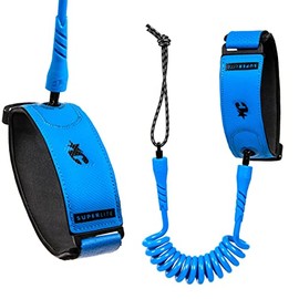 Creatures of Leisure Superlite Bicep, Surf Leash with Plug, Ultra-Light Construction, 1.2m Leash Length, 9/32 Inches Cord Thickness, Royal Blue, S/M