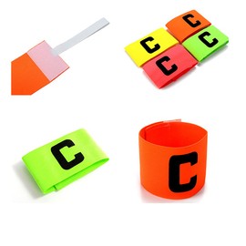 Pack of 6 Football Captain's Armband Elastic Capitains Armband Adjustable Football Game Guide Armband Adult Youth Bracelets Green