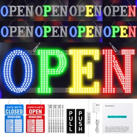 Open Signs for Business, Klassikaline 40"L x 14"W Inch Ultra Bright Large LED Open Signs Business Hour Open Sign for Hotel, Store, Bar, Retail Shop, Salon, Restaurant