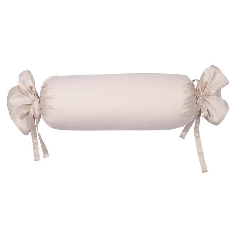 Janine Maco Satin Bolster Cushion Cover Plain Colours Diameter 15