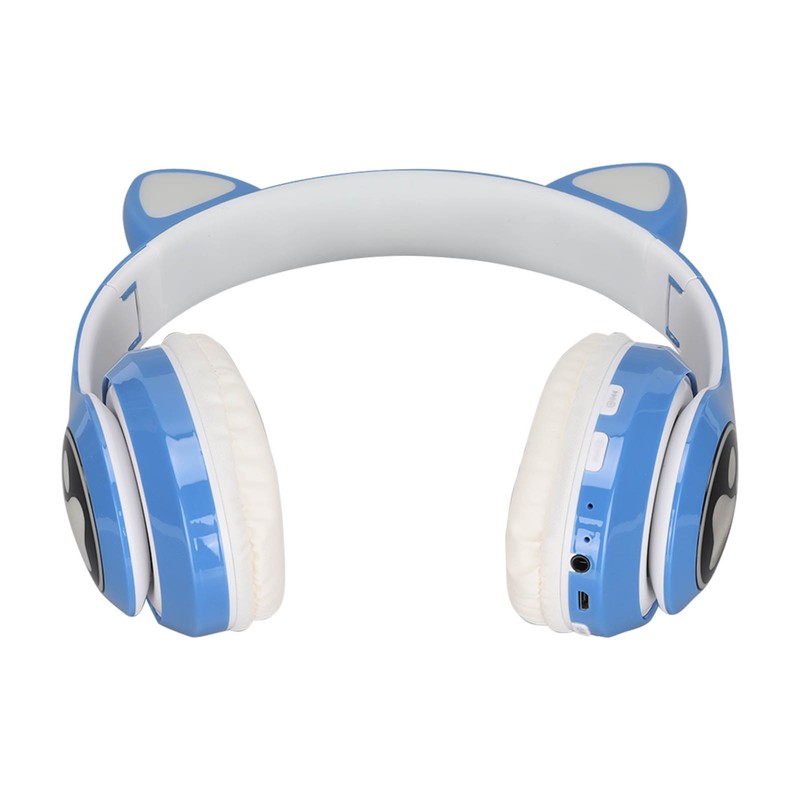LXB39C Kids Headphone Bluetooth 5.0 Foldable Wireless Glowing Music Cat