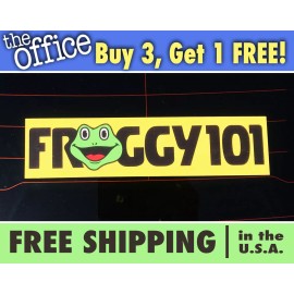 Froggy 101 Bumper Sticker, THE OFFICE Froggy 101 Bumper Sticker, Desk Sticker