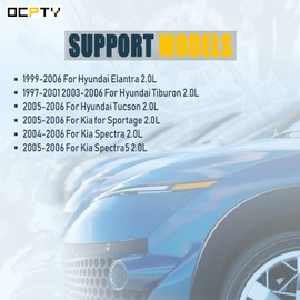 OCPTY Timing Belt Kit with Water Pump Replacement For Hyundai For Elantra Tiburon Tucson For Spectra Spectra Spectra5 For Sportage Replaces TS26284 WP9137 ITM284 146-2050