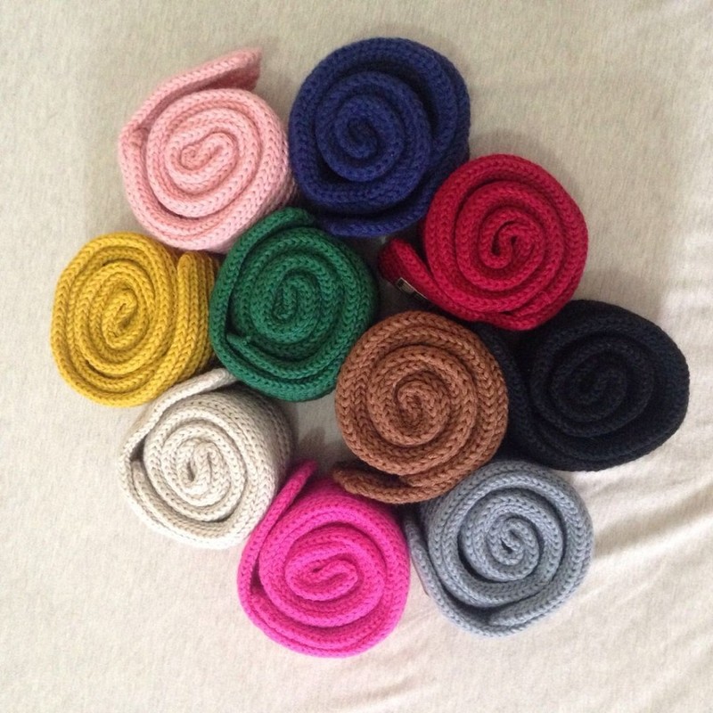 LA HUATE Kids Scarves Autumn Winter Wool Knit Scarf Warm