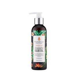 Flora & Curl African Citrus Superfruit Hair Oil for Frizzy and Curly Natural Hair 200ml