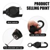 2-Pack Heavy Duty Retractable Badge Reels with Thick Steel Cord