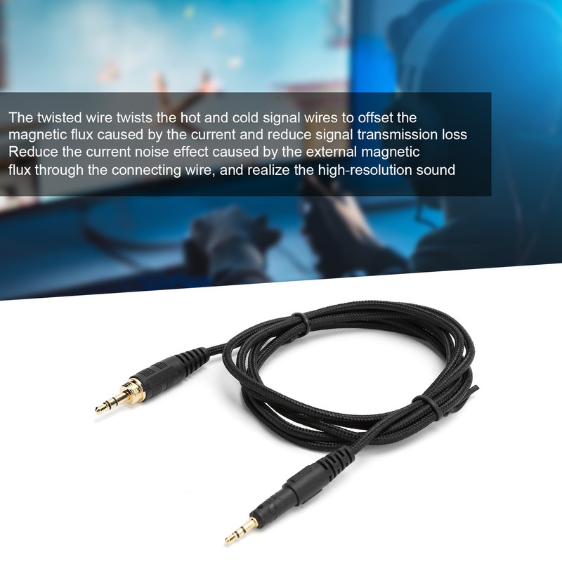 Headphone Audio Cable Braid AUX Cord Replacement for ATHM50X M40X