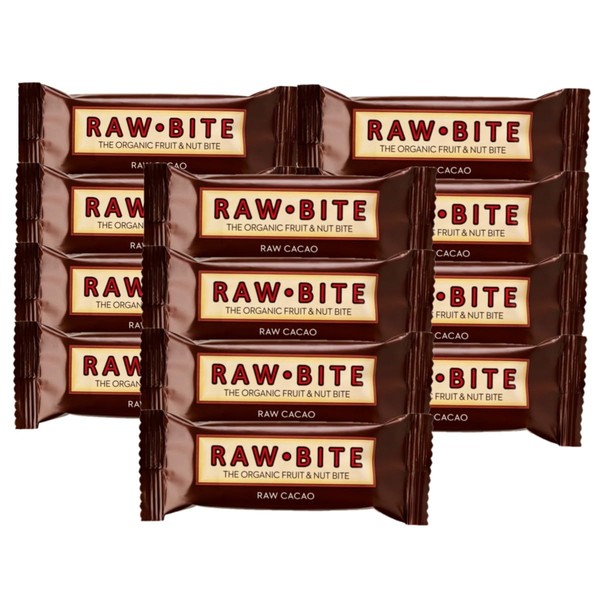 【12個セット】 有機ローバイト カカオ 50g オーガニック エナジーバー デーツ＆ナッツ チョコ風味 無添加 ヴィーガン