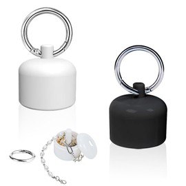 LSYZHX 2 Pcs Travel Jewellery Box, Jewelry Storage Box Case, Ring Organizer Container, Travel Ring Box (Black and White)