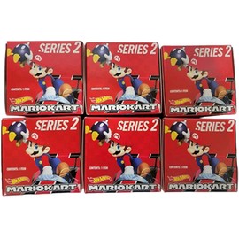 Hot Wheels Mario Kart Blind Box Series 2 Vehicles (Pack of 6)