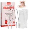 Premium Stainless Steel Tongue Scraper with Travel Cases (Pack of 2), Fresh Breath, Restored Taste, U Shape Cleaner, Essential Kit, Bad Breath Treatment