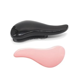 Changyeah Hair Brush without Pulling, 2 Pieces Hair Loss Dry and Wet Hair for Girls and Boys, Hair without Strips, Cut Hair, The Perfect Brush for Curls, Long (Pink, Black)
