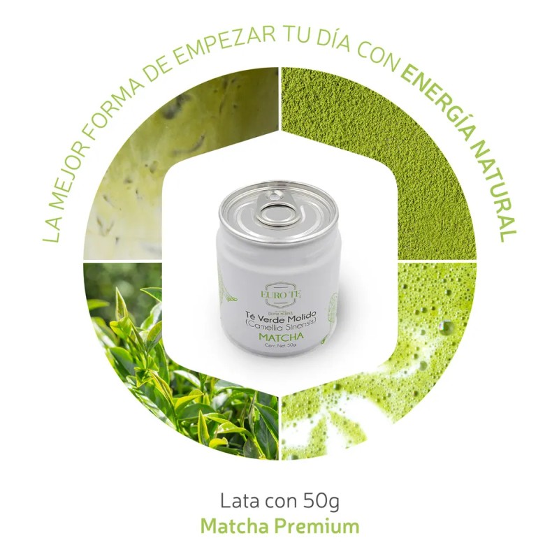 Matcha Eurote- Té Verde Japonés Molido 100% Puro-lata De 50g