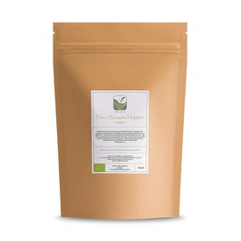 Four Peppercorn Rainbow Blend Organic - Pepper Blend for Grinder - Peppercorn Multi Colored Mix Gourmet Melange 50g